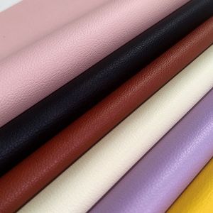 Wholesale Embossed Litchi PVC Knitting Waterproof Artificial Synthetic Leather