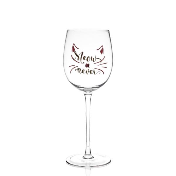 Buy Novelty Applique Creative Festive Glass Cat Theme Wine Glass Gift at wholesale prices