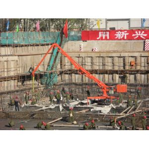 R Shaped 18m Manual Placing Boom For Concrete Distribution