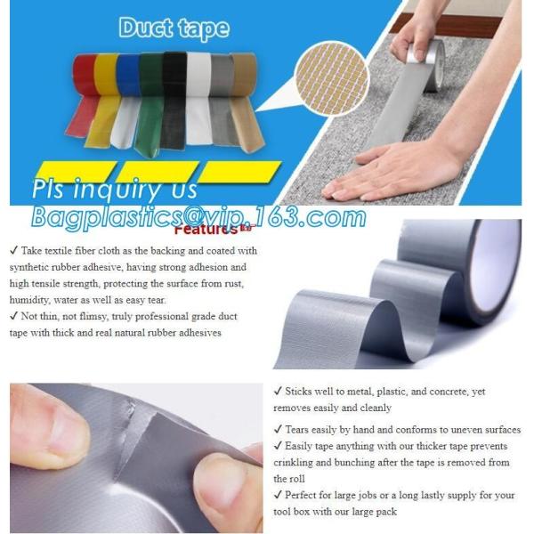 Buy Heavy duty protection 70 mesh silver cloth duct tape for duct wrapping250mic 2"x30 yards white double sided Carpet tape, at wholesale prices