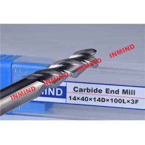 0.8um Grain Size Aluminum Cutting Tools , 3 Flute Carbide Milling Drill Bit
