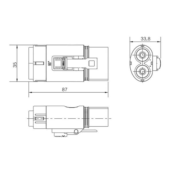 1KV 60A Electrical High Voltage Automotive Connectors For Lithium Battery