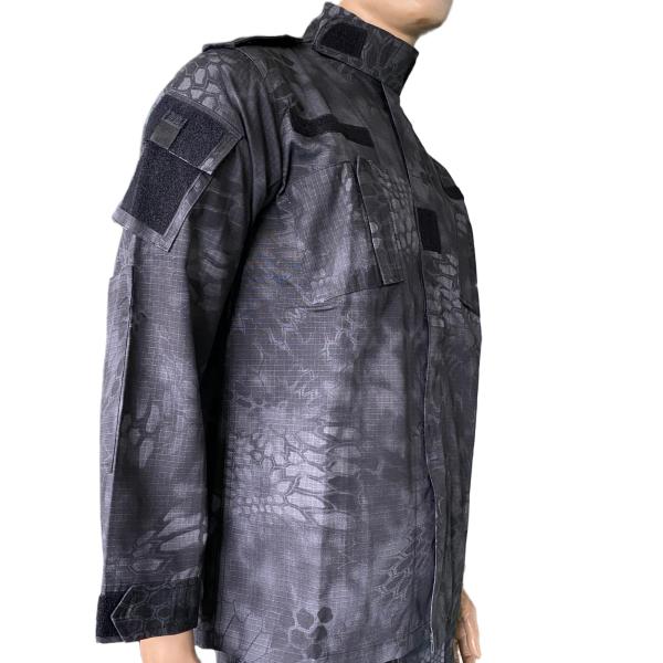 ACU Military Uniform Set Tactical Black Camo Uniform Set Durable Combat Outdoor Apparel