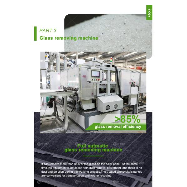 Green Energy Solar Panel Recycling Plant For Photovoltaic Panels