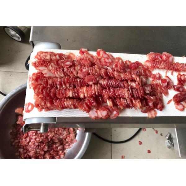 Small Sausage Meat Slicing Machine With Thickness Adjustable 500~800kg/h Capacity