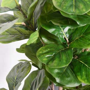 Artificial Ficus Microcarpa 6 Ft Indoor Pot Faux Fiddle Leaf Fig Tree For Indoor