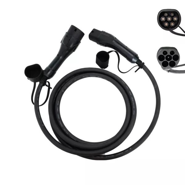 Buy 22kw Type 2 To Type 2 Electric Car Charger Cable Iec 62196-2 Ev Plug at wholesale prices
