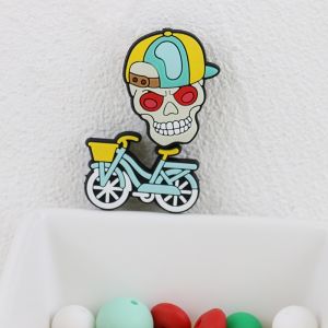 Custom halloween skull pumpkins Silicone Focal Bead for DIY pens keychains