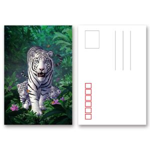 Quality Animial Image 3d Lenticular Card For Children With Tiger for sale