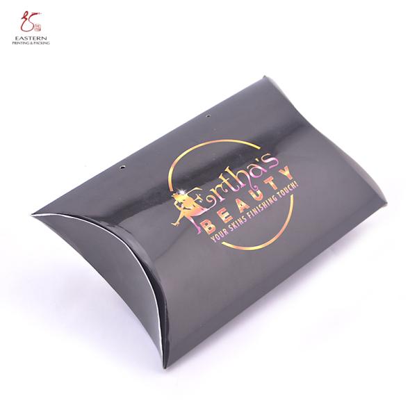 Buy Custom Eco-Friendly Glossy Lamination Pillow Box Packaging at wholesale prices