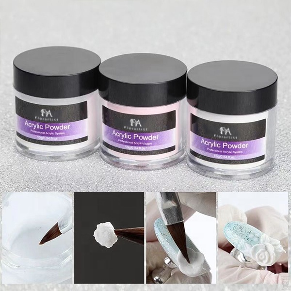 Factory Wholesale 1oz 2oz 4oz 8oz 16oz Private Label 3 in 1 Acrylic Dipping Powder Glitter Nail Acrylic Powder 1KG Vendors Bulk