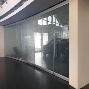 Movable Partition Walls Folding Glass Frameless Aluminium Glass Partition