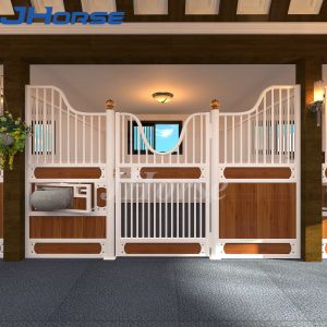 Galvanized Permanent Stall Door Fronts 3 Meters With Feeder