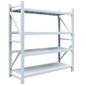 4 Tier Medium Duty Racking ODM Metal Rack Assembly Silver
