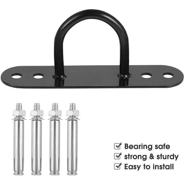 300 kg Load Capacity Carbon Steel Bicycle Wall Anchor for Battle Rope/Resistance Bands