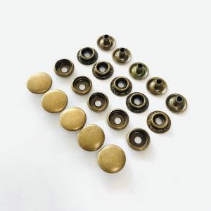 wholesale 201 15mm stainless Steel Iron clothing buttons metal Spring Snap