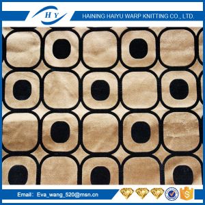 Red Patterned Upholstery Fabric Short Pile Fur Fabric Bonded