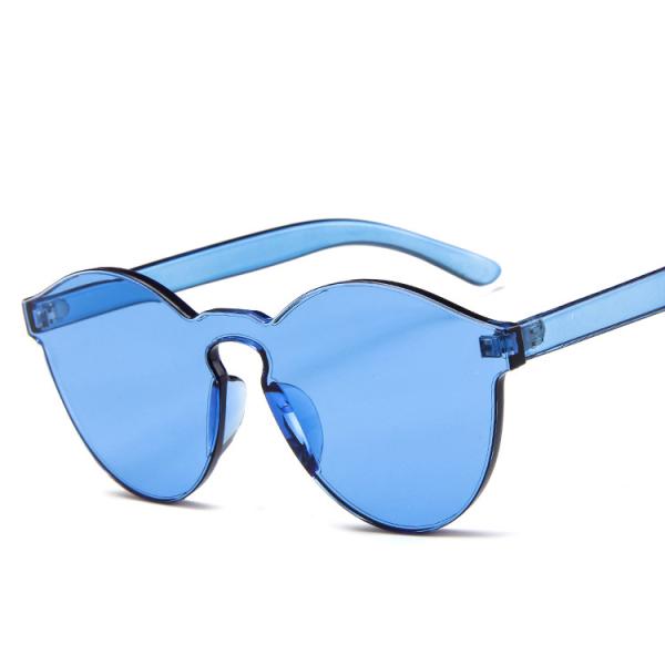 Colorful One Piece Lens Transparent Round Retro Hot Sale Sunglasses