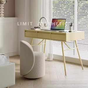 Light Luxury Minimalist Backrest Dressing Table Stool Home Makeup Chair OEM Logo