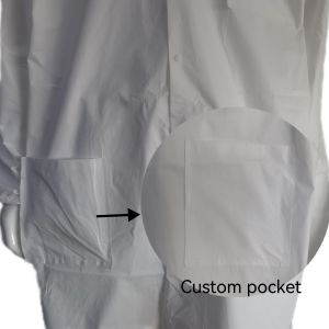 CE Nonwoven Workwear Customized White Microporous Lab Coat