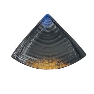 100% Matt Black Restaurant Dinner Japanese Melamine Sushi Plates Triangle 9.2"