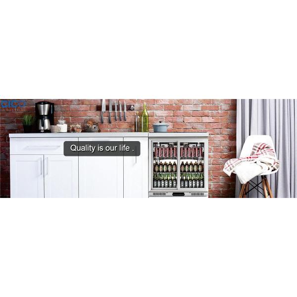 High Capacity 2 Door Beer Bottle Refrigerator Glass Door With Fan Cooling System