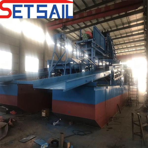 Chain Bucket River Sand Gold Dredger with Anchor Winch Position