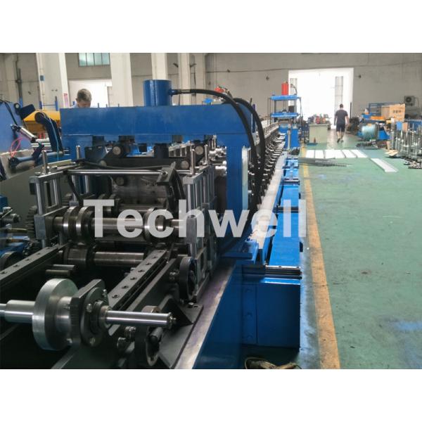 China Blue Cable Tray Roll Forming Machine  With Punch Machine & Hydraulic Pre - Cutting Device on sale