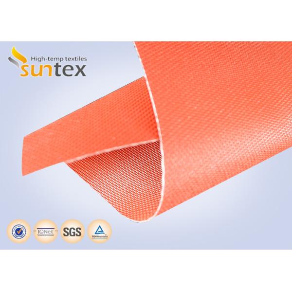 Buy 590 g/sqm Silicone Coated Glass Fabric Fire Barrier Fabric For Heat Resistant Insulation at wholesale prices