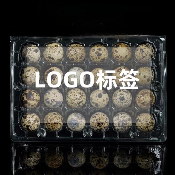 Hinged Plastic Egg Packaging Blister Clamshell 30 Hole Transparent Quail Egg Tray