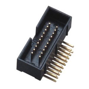 Four Row H=10.5 1.27*2.54 Mm Pitch Box Header Connector straight PA9T black ROHS