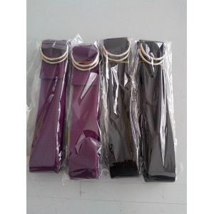 Quality purple colour yoga straps with metal buckle for sale