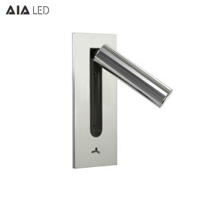 Adjustable stainless steel flexible LED headboard reading light modern aluminum