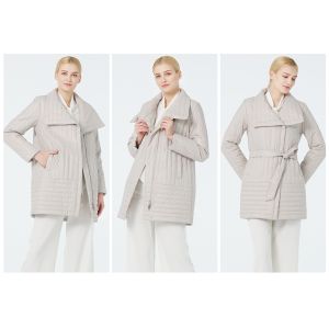 Autumn Winter Lightweight Down Coat Ash Pink Womens Light Puffer