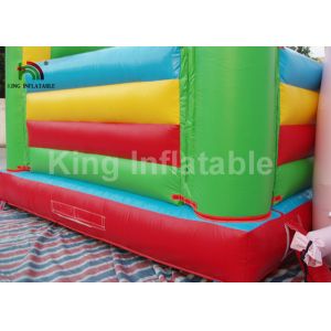 Colorful 6 * 4m PVC Material Inflatable Jumping Castle With Blower For Rent