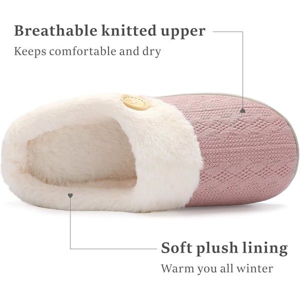 Silent Sole Warm Comfy Women's Indoor Slippers Memory Foam House Slipper