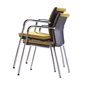 Ergonomic Leather Boardroom Chairs Stacking Conference Room Chairs