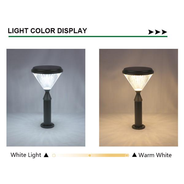 Aluminum Waterproof 3.2V Solar Wall Garden Light 50000H Post Pillar Pathway Decoration