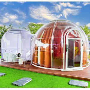 Popular Smart Star Room Leisure Polycarbonate Transparent Camping Double Dome