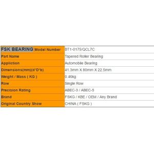 ABEC-5 Quality BT1-0175/QCL7C Truck Wheel Bearing 41.3mm X 80mm X 22.5mm