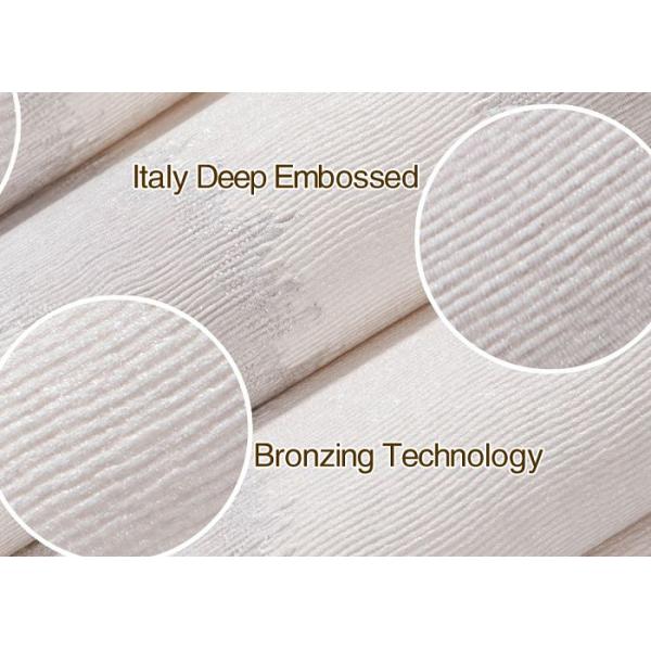 PVC Professional Waterproof Vinyl Wall Covering Removable With Beige Color , Soundproof