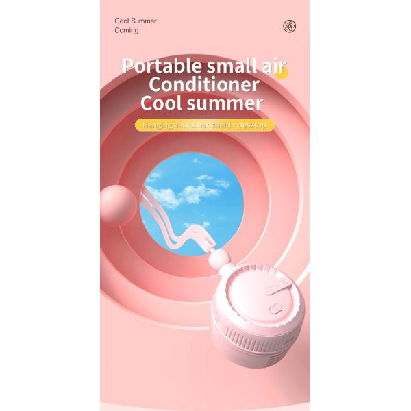 Lazy USB Charging Bladeless Neck Hanging Small Fan for DC5V Power Supply and Battery