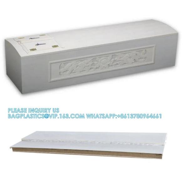 Paulownia Solid Wood Coffin With Carving Funeral Wood Casket Dome Coffin Wooden Casket Dome Shape