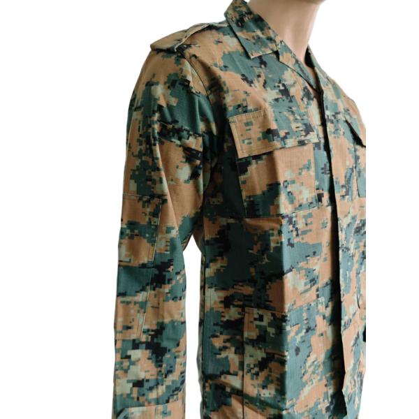 Tactical BDU Field Uniform Digital Woodland Camo Ripstop Cotton For Outdoor Hunting BDU Military Uniform