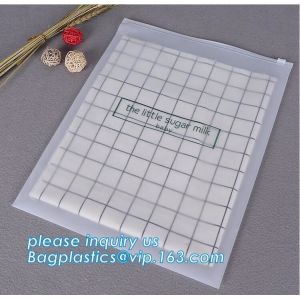 BAGEASE Transparent Bottom Gusset Slider Zipper Garment Packaging Pouch K