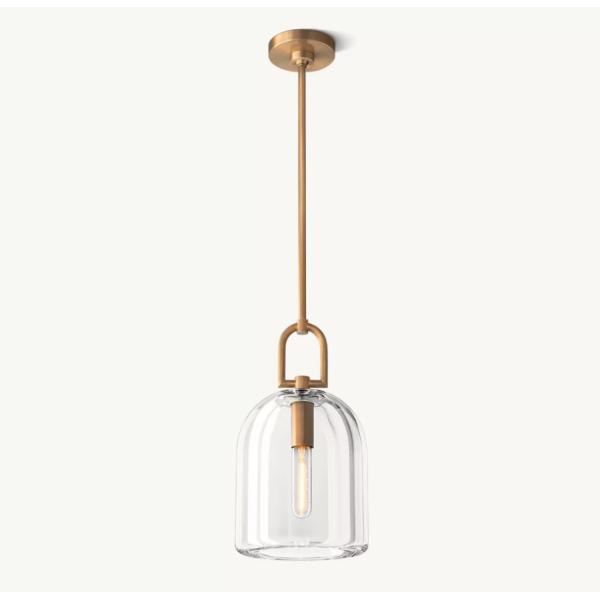 Buy Cylinder Shape Glass Suspended Pendant Light Botanist Cloche Pendant Hardwired at wholesale prices