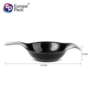 Wholesale cheap cute dinner transparent restaurant plates with handle