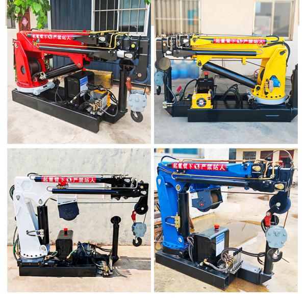 Small 1ton Remote Control Truck Crane Folding Boom Lift Machine with High Visibility Crane Pickup