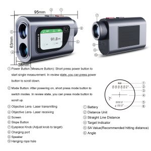 800m Laser Rangefinder Binoculars Telemetre Function Rangefinder Golf Greyhound