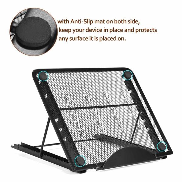 Buy Custom Logo Portable Laptop Stand Foldable Height Adjustable 24cm at wholesale prices